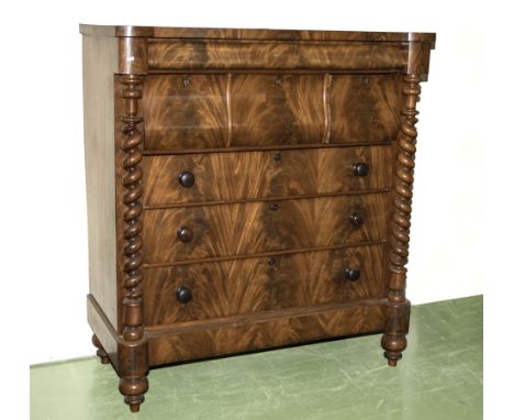 A mahogany Scotch chest