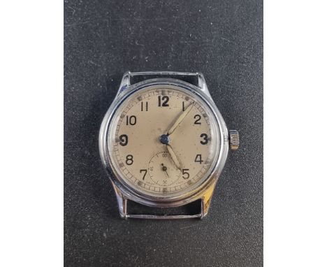 A rare WWII Revue Thommen (Vertex) military ATP stainless steel manual wind wristwatch,&nbsp;32mm, cal. 59, the case back eng