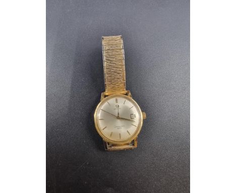 A circa 1965 Omega Seamaster 600 gold topped manual wind wristwatch, 34mm, cal 611, Serial No 22378434, on replacement expand