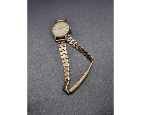 A vintage Omega 9ct gold ladies manual wind wristwatch,&nbsp;20mm, cal 620, Serial No, 30628328, gross weight 16g. 