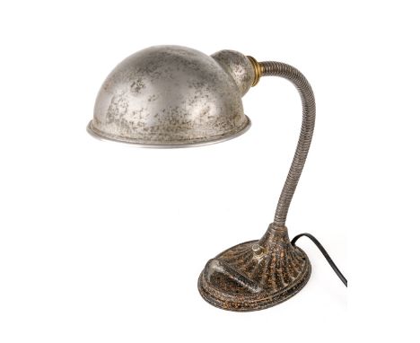 A "Supreme" entirely British made LGH818 Vintage adjustable industrial desk lamp, height fully extended 55cm. Some wear due t