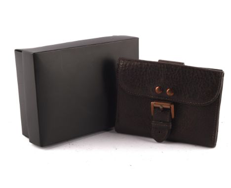 MULBERRY A dark chocolate brown ROXANNE DARWIN leather wallet/purse unused in box with card.Condition Report:  Unused 