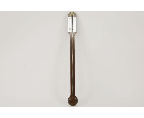 A mahogany barometer, marked 'Russel of Norwich'
