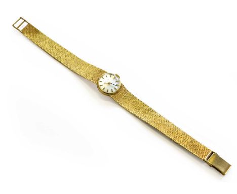 A Lady's 9 Carat Gold Tissot WristwatchThe bracelet is 9 carat gold. Total watch weight is 28.9 grams.