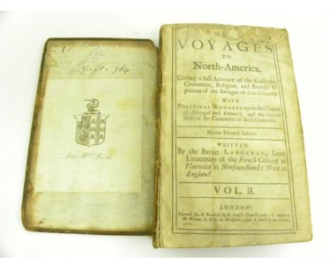 LAHONTAN [LOUIS ARMAND DE LOM D'ARCE] BARON DE - NEW VOYAGES TO NORTH-AMERICA GIVING A FULL ACCOUNT OF THE CUSTOMS COMMERCE R