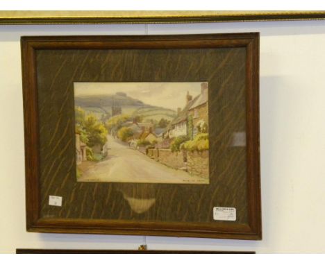 ELSIE W NEVE - CHIDEOCK; CHARMOUTH, A PAIR, BOTH SIGNED, DATED 26 AND INSCRIBED, WATERCOLOUR AND ENGLISH SCHOOL, PORTRAIT OF 