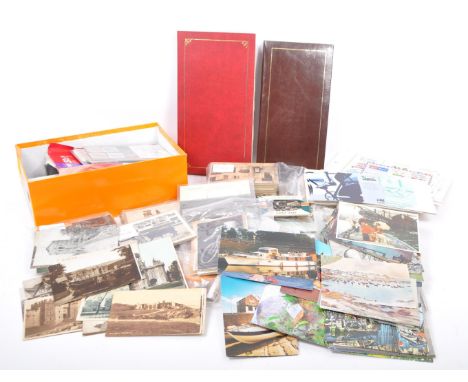 A collection of vintage 20th century postcards, UK postage stamps and first day covers. To include, UK tourist locations, UK 