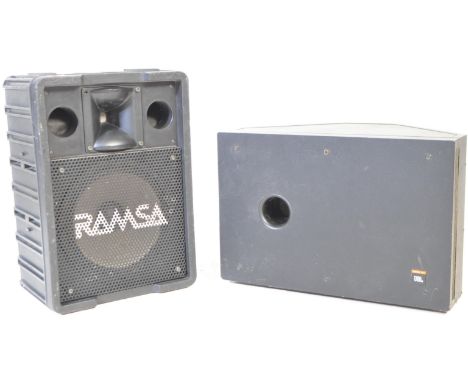 A JBL&nbsp;James Bullough Lansing control SB - 2 loud club theatre venue speaker. Together with a Panasonic Ramsa WS-A200E gi