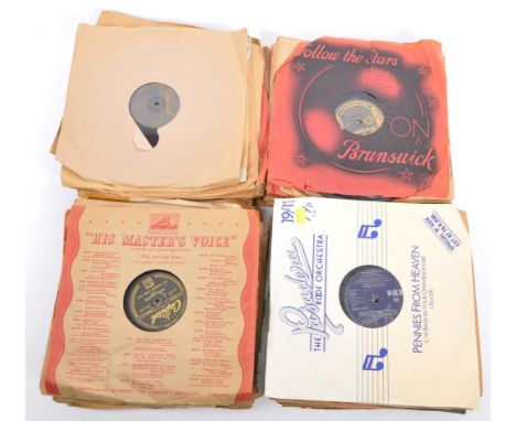 A large collection of vintage 20th century 78 RPM records / singles. Featuring artists, Bing Crosby with John Scott Trotter a