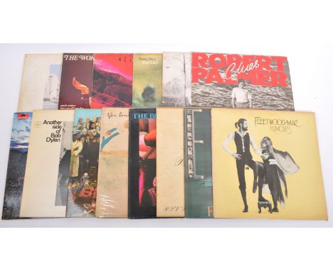 A collection of vintage 20th century LP long play vinyl record albums. Classic rock, rock, pop, psychedelic rock, progressive