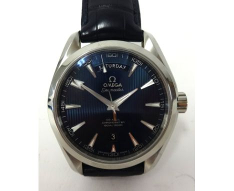 Omega, a large gents stainless steel wristwatch, Seamaster Co-Axial Chronometer 150m 500ft, with date, movement window to the