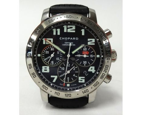 Chopard, a gents stainless steel wristwatch, Chronograph Chronometer the back plate with map of Italy, 50m, model 1192512.