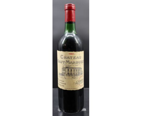 1 Flasche Rotwein. CHÂTEAU HAUT MARBUZET. 1985. Frankreich. Bordeaux.0,75 Liter. Saint-Estephe. Hergestellt aus 50% Cabernet 