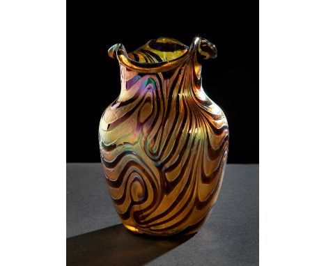 LOETZ. Czech Republic, ca. 1910.Art Nouveau vase.Unsigned.Vases of similar characteristics and decorations at www.loetz.com/d