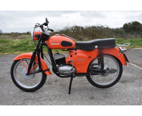 A 1971 Rajdoot Ranger, registration number XEU 50K, frame number TT5051/12000-74751, engine number 111/51-74165, red. This ra