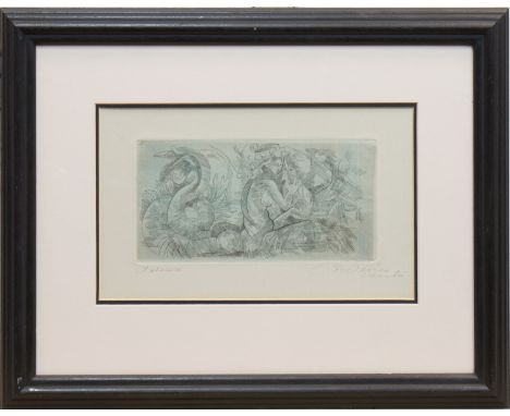 FEDERICO CANTU (MEXICAN 1907 - 1989),
SIRENA
etching, signed and titled in pencil
11cm x 22cm
Mounted, framed and under glass