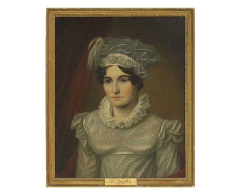 English School, early 19th centuryPortrait of a lady, traditionally identified as Sarah (née Crundel), wife of John Brook, ha