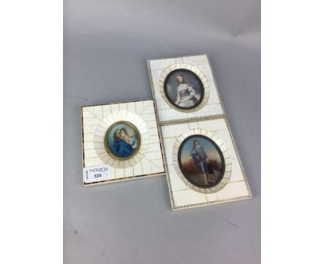 THREE FRAMED PORTRAIT MINIATURES