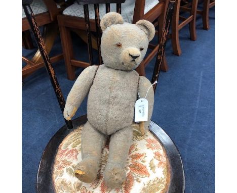 VINTAGE TEDDY BEAR, with articulated head, arms and legs, 46cm long