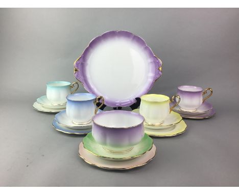 ROYAL ALBERT 'RAINBOW PATTERN' PART TEA SERVICE, along with Swarovski crystal animals and ceramic and resin figures