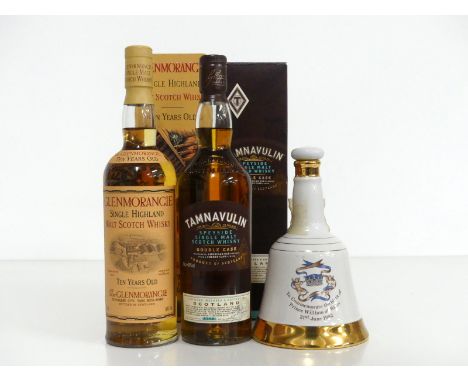 1 70-cl bt Glenmorangie 10YO Highland Single Malt Scotch Whisky 40% original tin 1 70- cl bt Tamnavulin Double Cask Speyside 