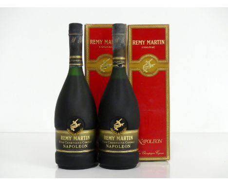 2 70-cl bts Remy Martin Fine Champagne Cognac Napoleon 1980's bottling ind oc