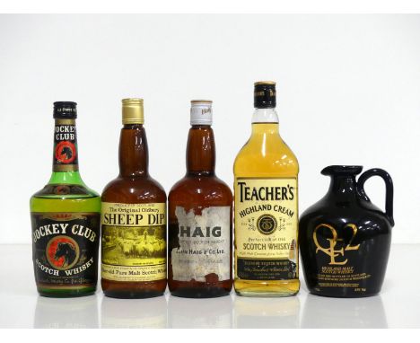 1 70-cl bt Jockey Club 3YO Scotch Whisky Grimloch Whisky Co. ull (ms) 1 75-cl bt The Original Oldbury Sheep Dip 8YO Pure Malt