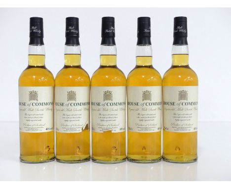 5 70-cl bts House of Commons 8YO Malt Scotch Whisky Distilled Matured &amp; bottled by James Martin &amp; Co 40% sl torn labe