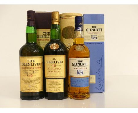 1 litre bt The Glenlivet 12YO French Oak Finish Single Malt Scotch Whisky 40% oc dstl 1 litre bt The Glenlivet 12YO Pure Sing