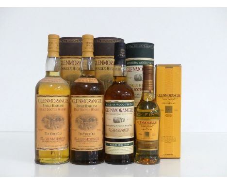 2 litre bts Glenmorangie 10YO Single Highland Malt Scotch Whisky 43% 1 bs, 1 vsl bs, original individual tubes - (1 missing l
