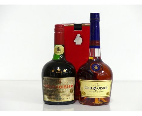 1 70-cl bt Courvoisier  3 Star Luxe Cognac oc dstl 1 70-cl bt Courvoisier V.S. Cognac 40% Above 2 70-cl bottles