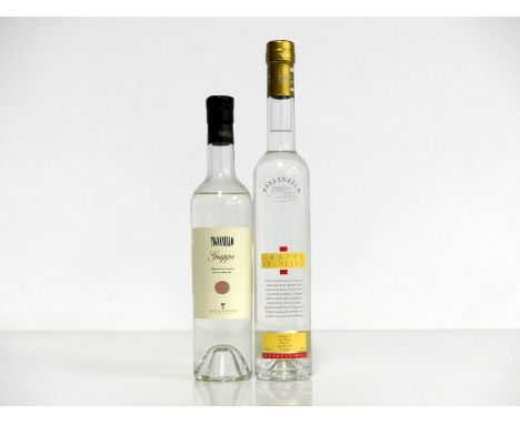 1 50-cl bt Tignanello Grappa 42% 1 50-cl bt Monovitigno Paesanella Grappa Brunello 41% Above 2 50-cl bottles