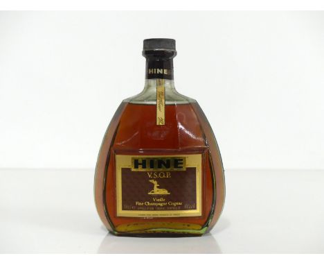 1 litre bt Hine V.S.O.P. Vieille Fine Champagne Cognac 40% 1980's bottling, sl bs, loose rear label