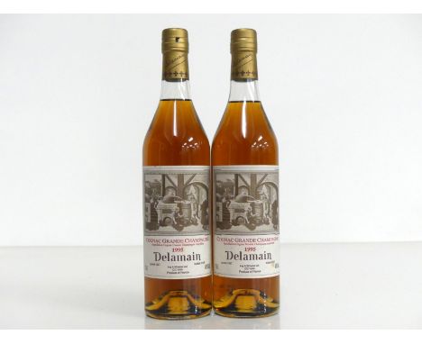 2 bts Delamian 1995 Grande Champagne Cognac, landed 1997, bottled 2013 (L &amp; W)