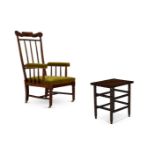 A WILLIAM IV GRAINED BEECH BOBBIN-TURNED OPEN ARMCHAIR, EARLY 19TH CENTURY