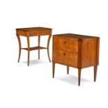 A BIEDERMEIER MAHOGANY CHEST OF DRAWERS, FIRST HALF 19TH CENTURY