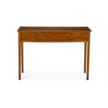 A PINE D-SHAPED SIDE TABLE, ENGLISH, MID 19TH CENTURY
