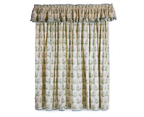 A PAIR OF 'BOWOOD' PATTERN CURTAINS BY SIBYL COLEFAX & JOHN FOWLER  each approximately 253cm in the drop, 260cm wideTogether 
