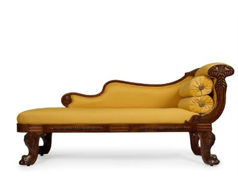 Y A WILLIAM IV BRAZILIAN ROSEWOOD DAYBED EARLY 19TH CENTURY, IN THE MANNER OF WILLIAM TROTTER  Upholstered by Sibyl Colefax &