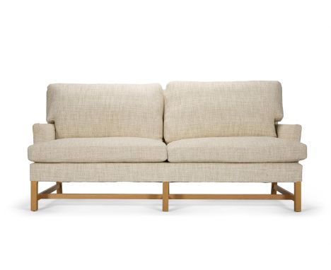 A 'FALCONER' SOFA  BY SIBYL COLEFAX & JOHN FOWLER Upholstered in Larsen 'Mekele Clay' fabric 93cm high, 193.5cm long, 99cm de