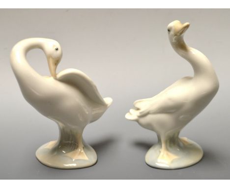 A Lladro model of a swan, another