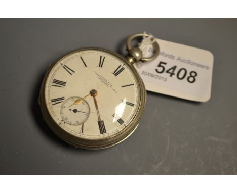 HM silver pocketwatch, James May chronometer maker, Glasgow HM Birmingham 1896