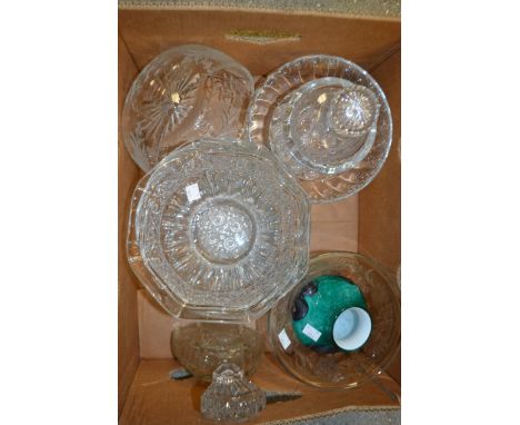 Glassware - Venetian cut glass, decanters, caithness, Edinburgh crystal, coloured glass, etc    