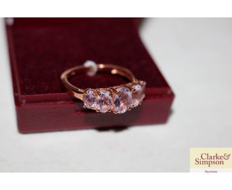 A rose gilt De France ring size "P/R"