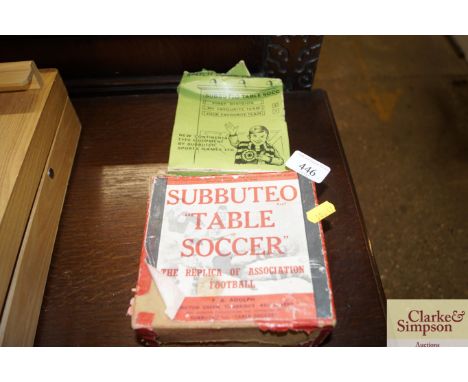 Two vintage Subbuteo table soccer boxes of accessories