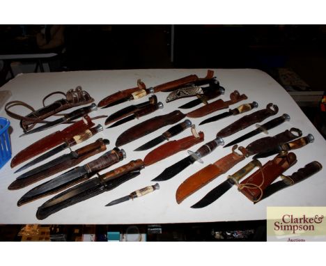 A collection of vintage knives 