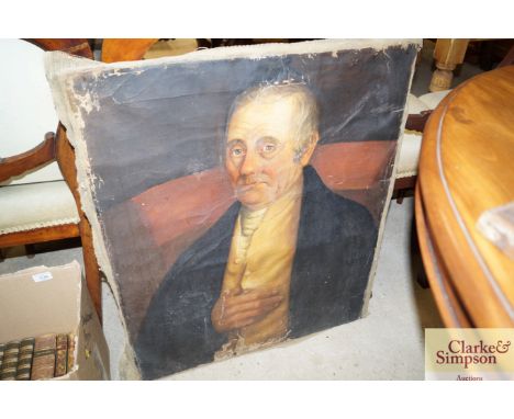 19th Century School, oil on canvas, portrait study of a gentleman AF
