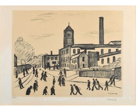 L.S. Lowry R.A. (British 1887-1976) "A Northern Town" 1969, signed and numbered 60/75 in pencil in the margin, published by G