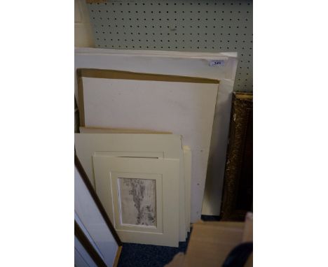 A large group of print and original works to include a example of oil of a cricketer Michael Matthews, various other continen