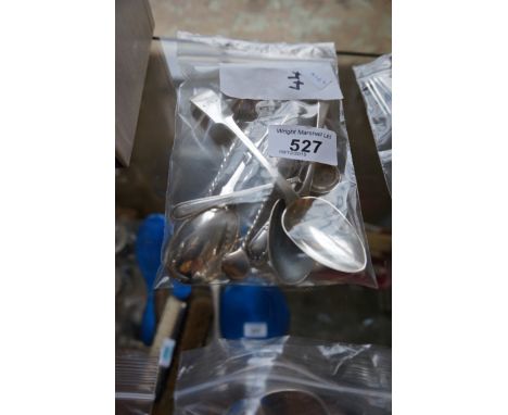 A mixed lot of assorted Victorian and later caddy for salt and teaspoons. 